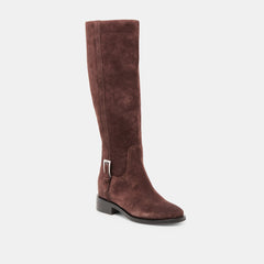 Dolce Vita SHOES | Kilian H2O Waterproof Mahogany Suede Wide Calf Boots