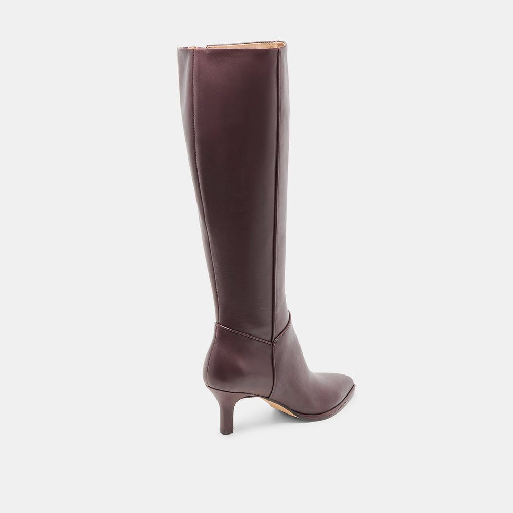 Dolce Vita SHOES | Aldy Mulberry Leather Wide Calf Boots