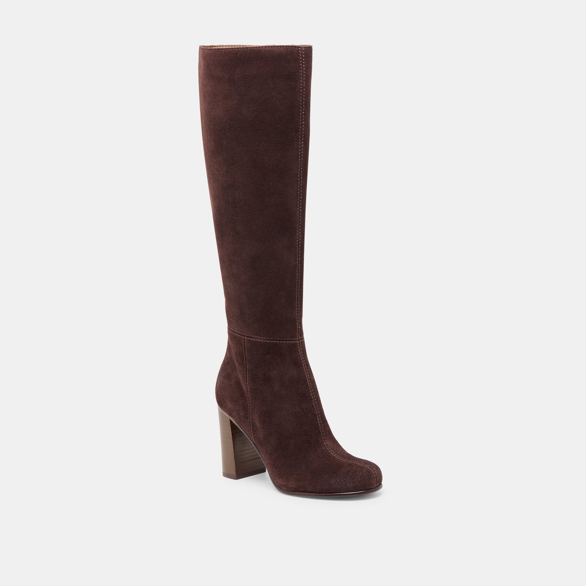 Dolce Vita SHOES | Hudsin Wide Calf Mahogany Suede Boots