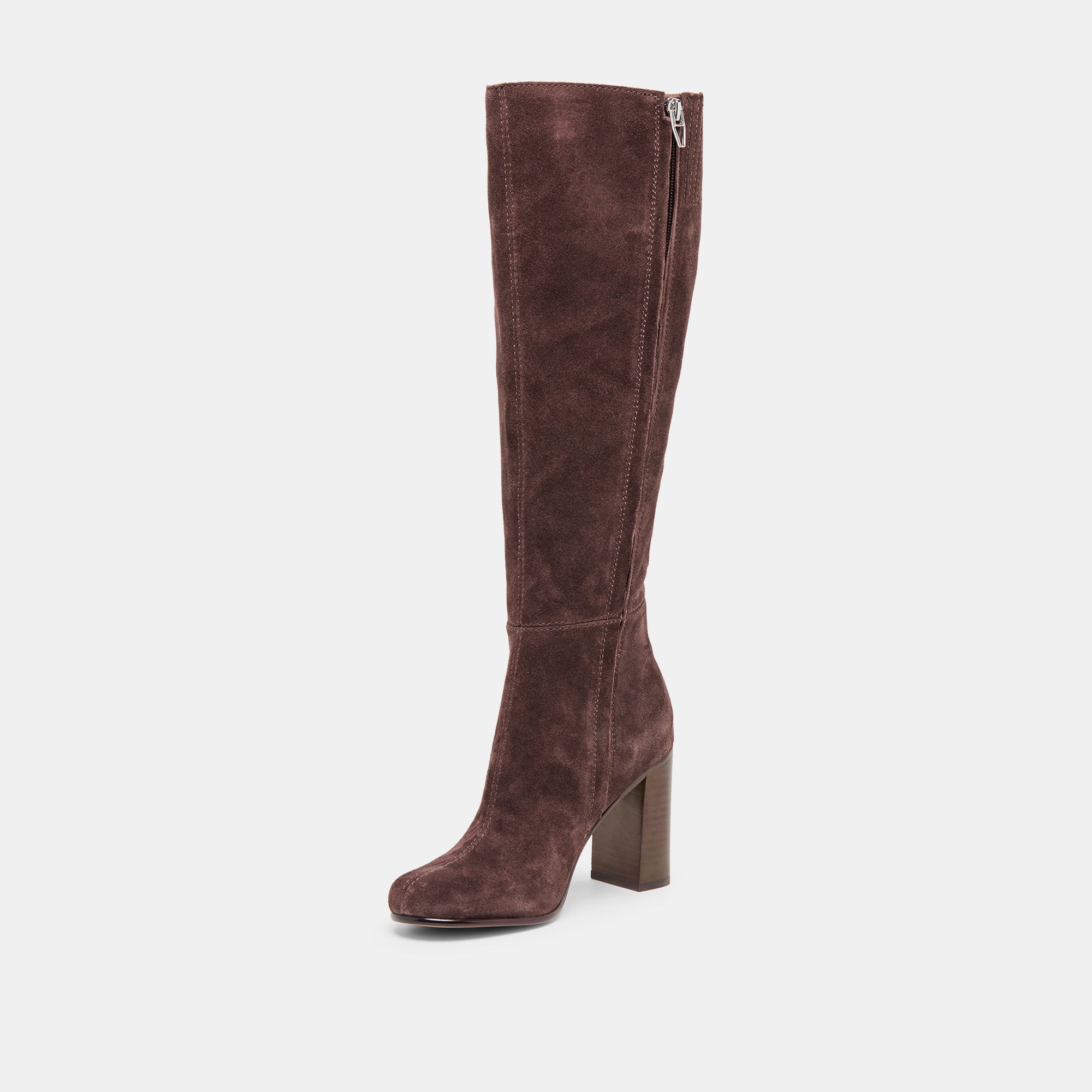 Dolce Vita SHOES | Hudsin Wide Calf Mahogany Suede Boots