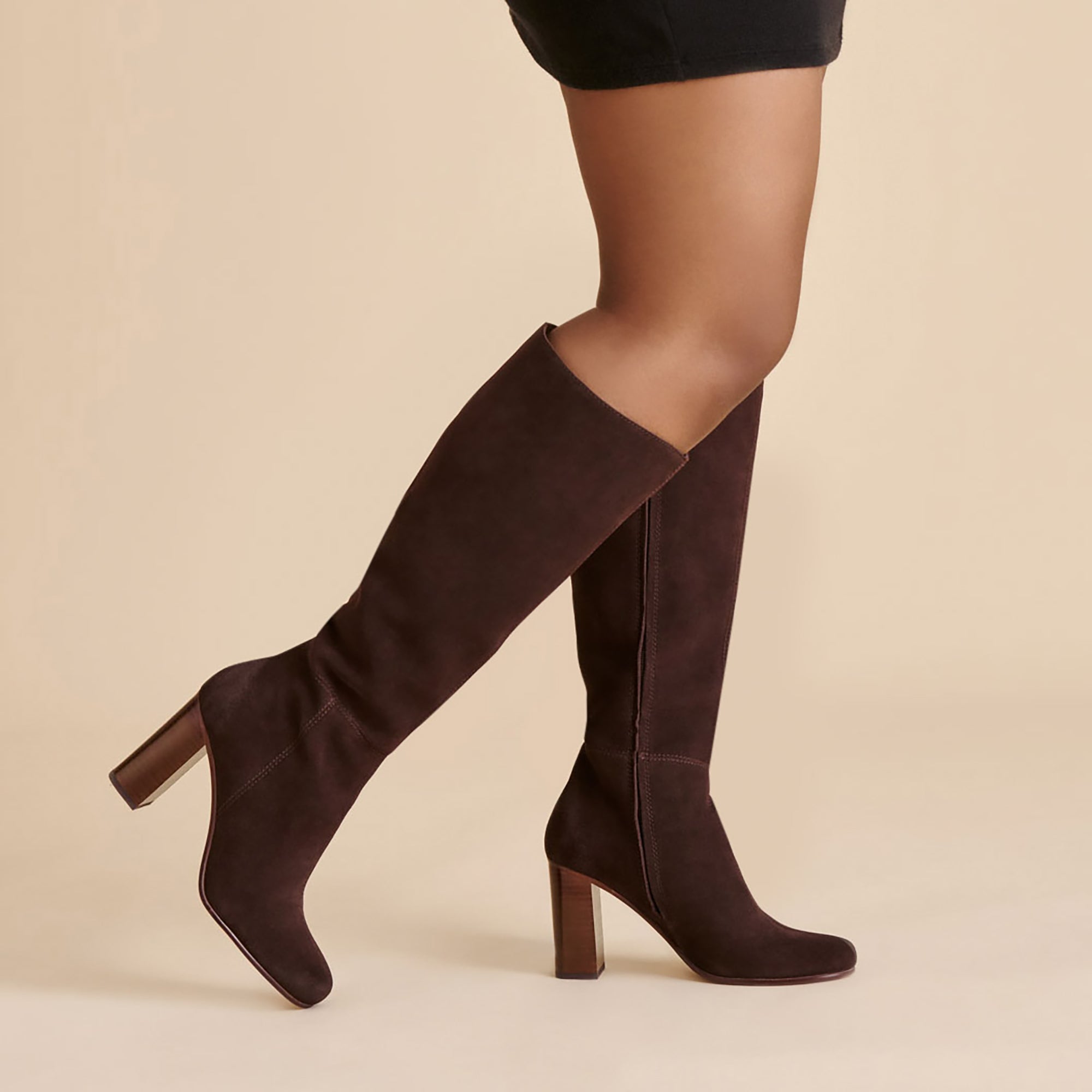 Dolce Vita SHOES | Hudsin Wide Calf Mahogany Suede Boots