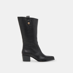 Dolce Vita SHOES | Vern Black Leather Wide Calf Boots