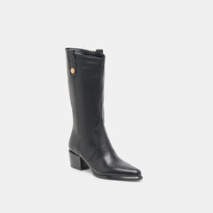 Dolce Vita SHOES | Vern Black Leather Wide Calf Boots