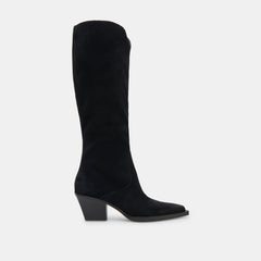 Dolce Vita SHOES | RAJ Wide Calf Boots Onyx Suede | Women's Onyx Suede Knee-High Boots
 – Dolce Vita