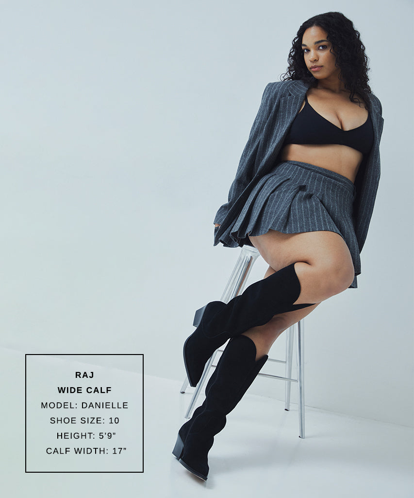 Dolce Vita SHOES | RAJ Wide Calf Boots Onyx Suede | Women's Onyx Suede Knee-High Boots
 – Dolce Vita