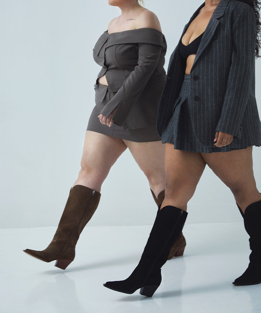 Dolce Vita SHOES | RAJ Wide Calf Boots Onyx Suede | Women's Onyx Suede Knee-High Boots
 – Dolce Vita