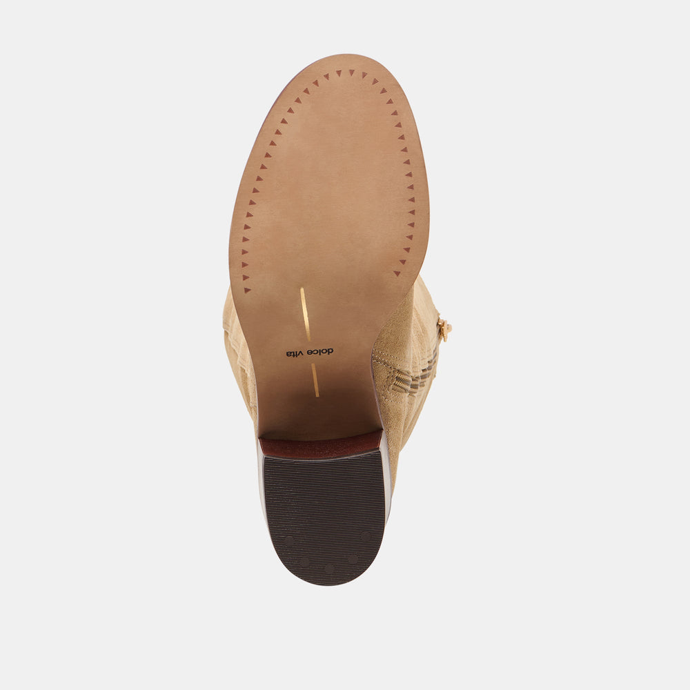 Dolce Vita SHOES | Lucyle Wide Calf Dk Taupe Suede Boots