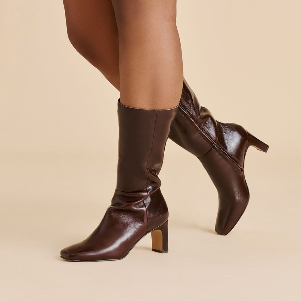 Dolce Vita SHOES | Riggs Wide Calf Chocolate Leather Boots