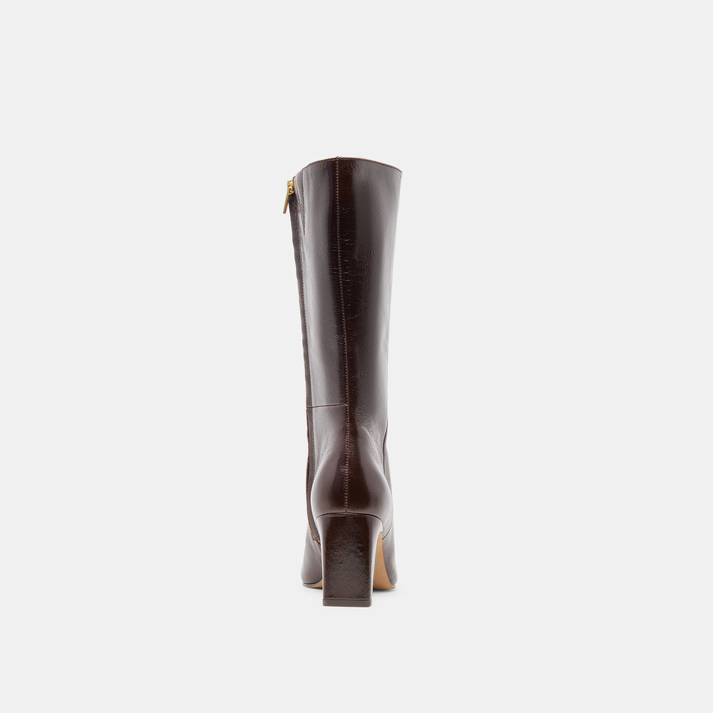 Dolce Vita SHOES | Riggs Wide Calf Chocolate Leather Boots