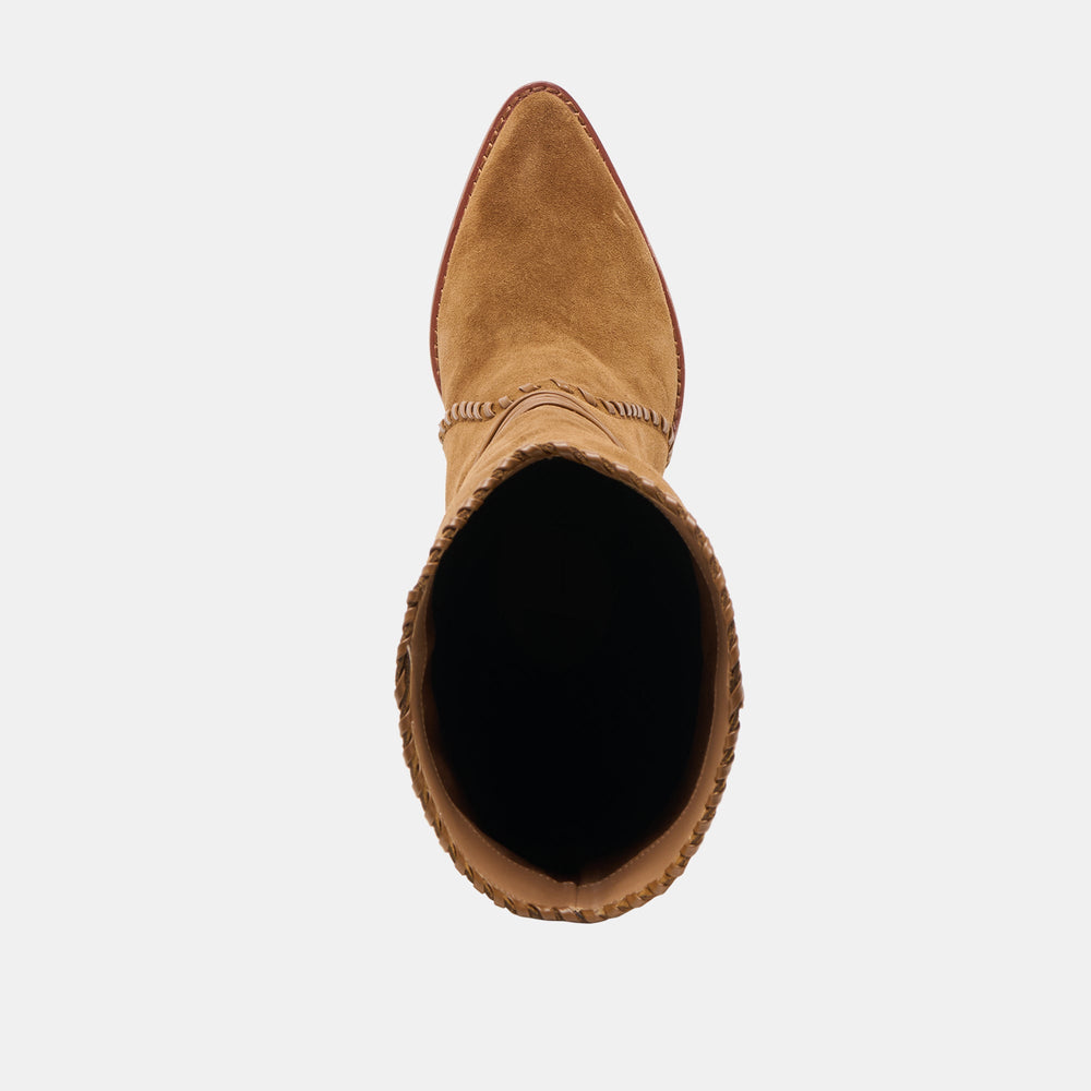Dolce Vita SHOES | Jody Lt Brown Suede Wide Calf Boots