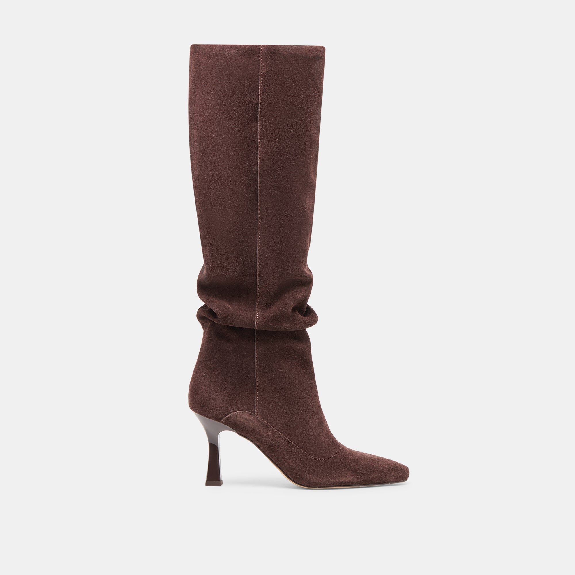 Dolce Vita SHOES | Lousa Mahogany Suede Wide Calf Boots