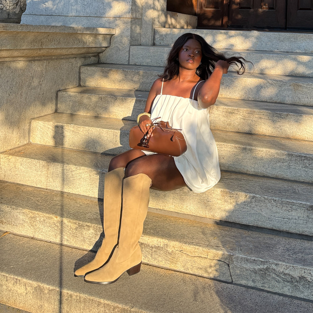 Dolce Vita SHOES | Virona H2O Waterproof Dk Taupe Suede Wide Calf Boots
