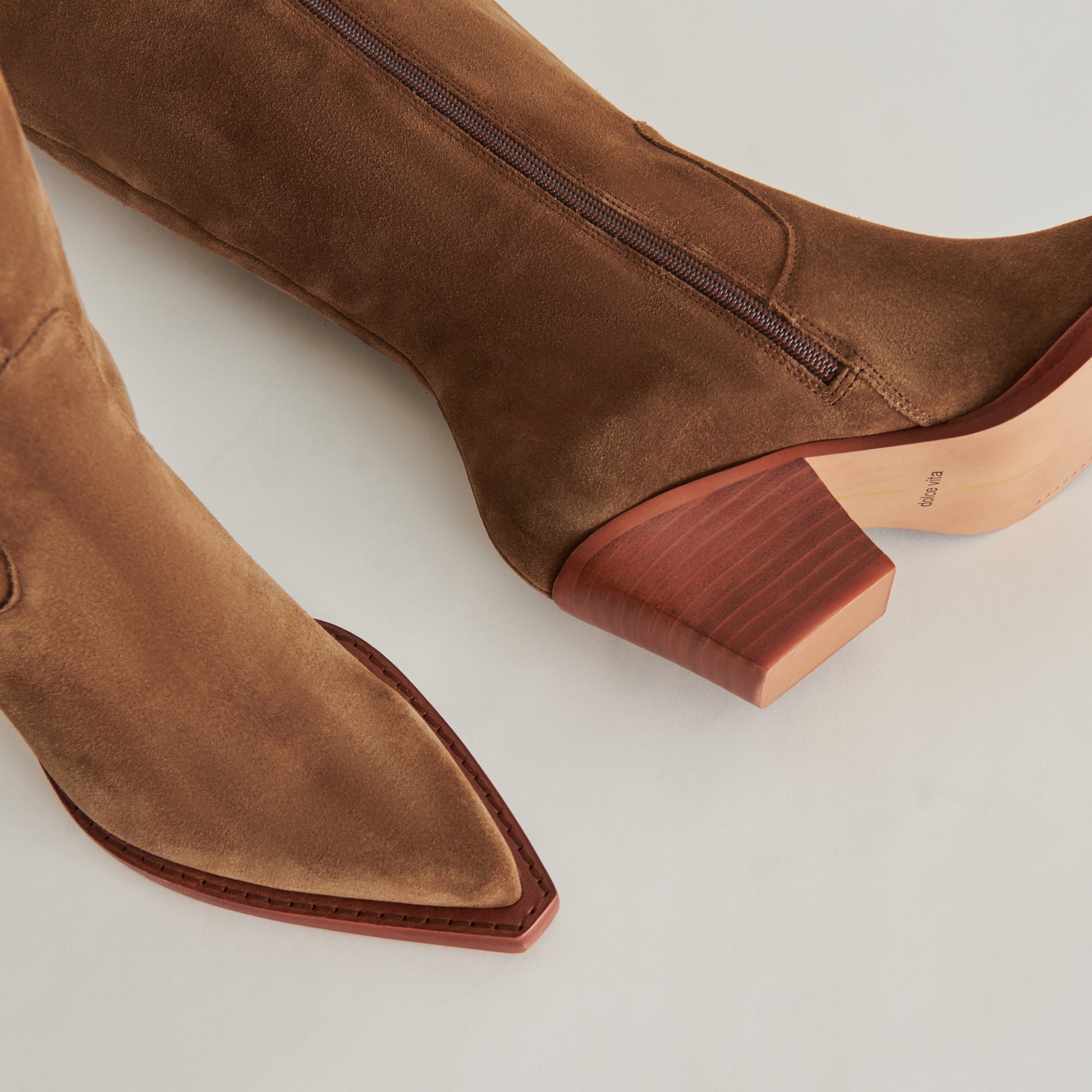 Dolce Vita SHOES | RAJ Wide Calf Boots Brown Suede | Women's Brown Suede Knee-High Boots
 – Dolce Vita