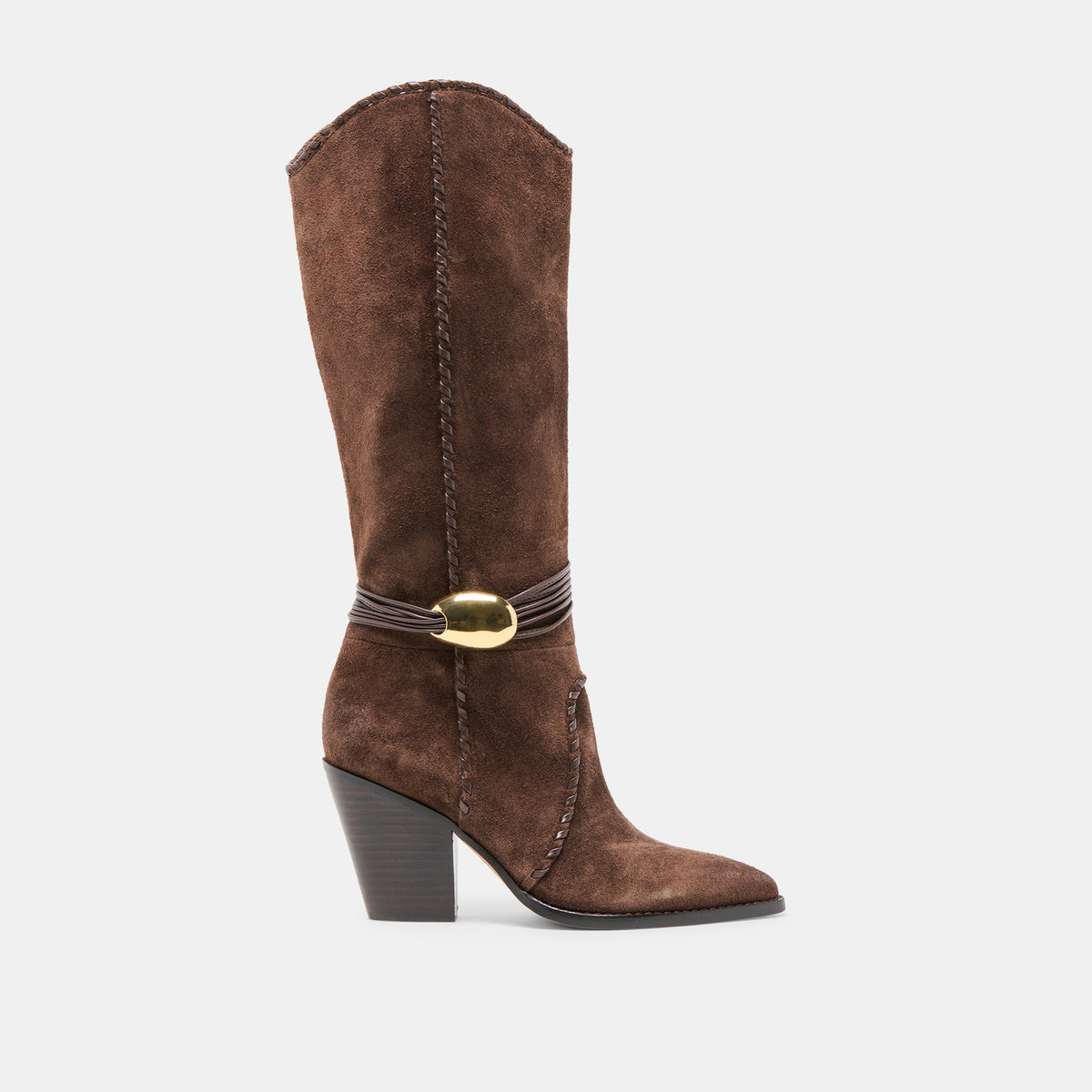 Dolce Vita SHOES | Jody Dk Brown Suede Wide Calf Boots