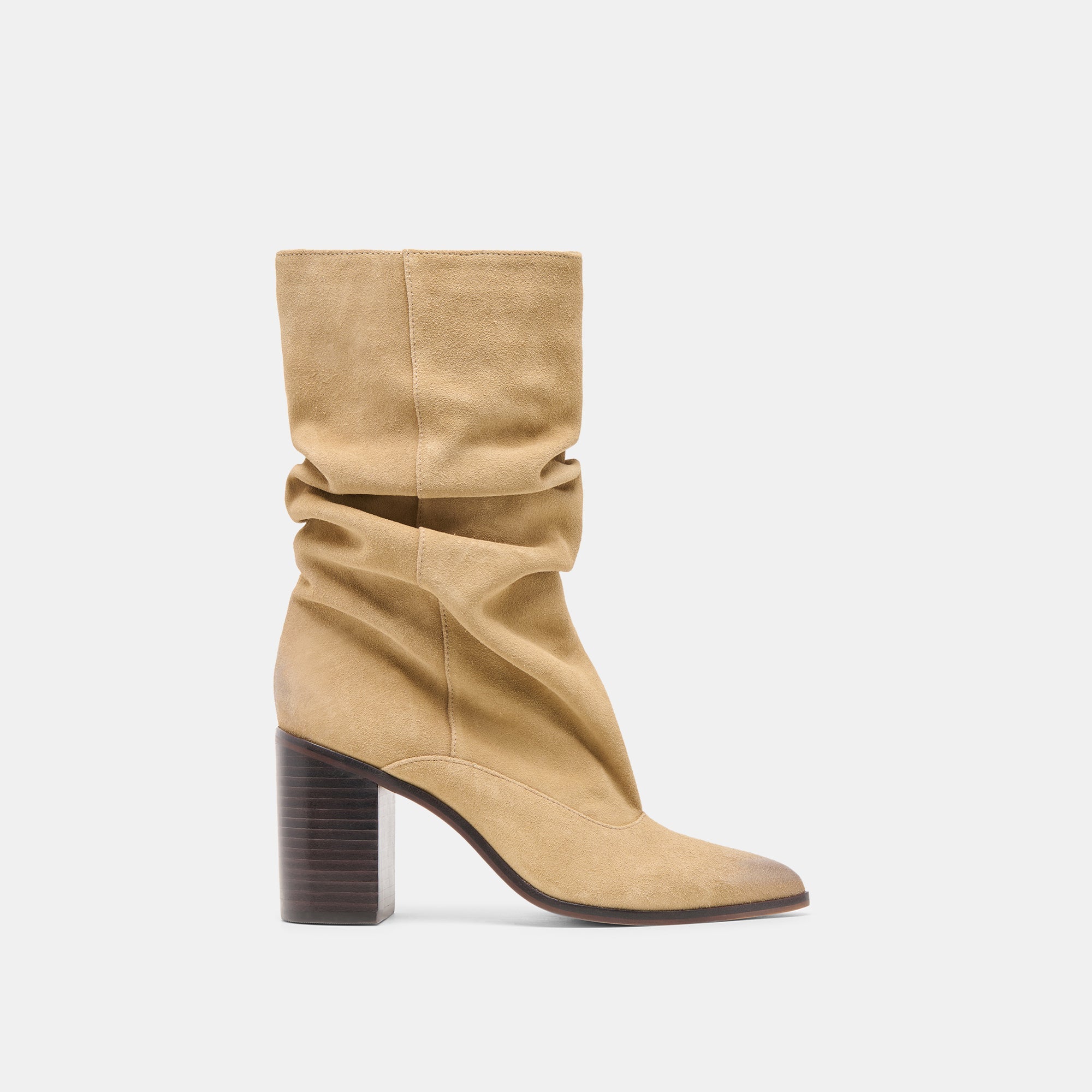 Dolce Vita SHOES | Talina Dk Taupe Suede Wide Calf Boots