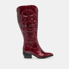 Dolce Vita SHOES | Mirla Oxblood Leather Wide Calf Boots