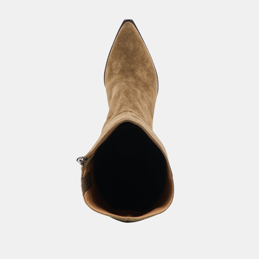 Dolce Vita SHOES | Auggie Olive Suede Wide Calf Boots