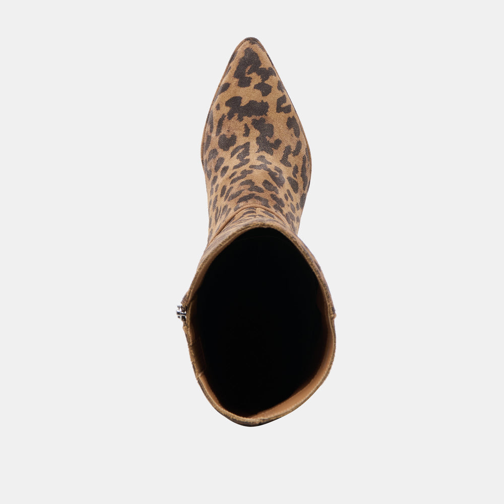 Dolce Vita SHOES | Aldy Brown Leopard Printed Suede Wide Calf Boots