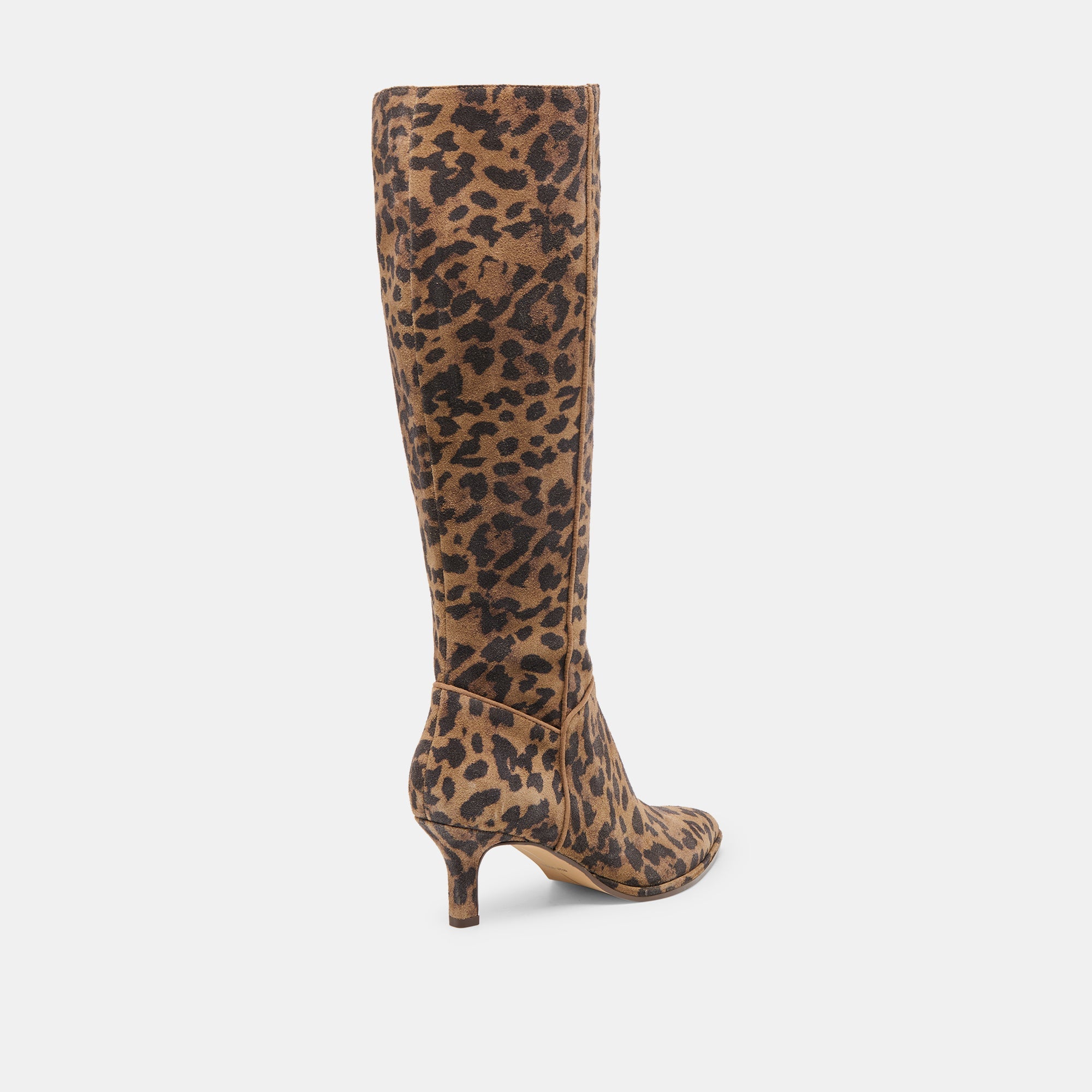 Dolce Vita SHOES | Aldy Brown Leopard Printed Suede Wide Calf Boots