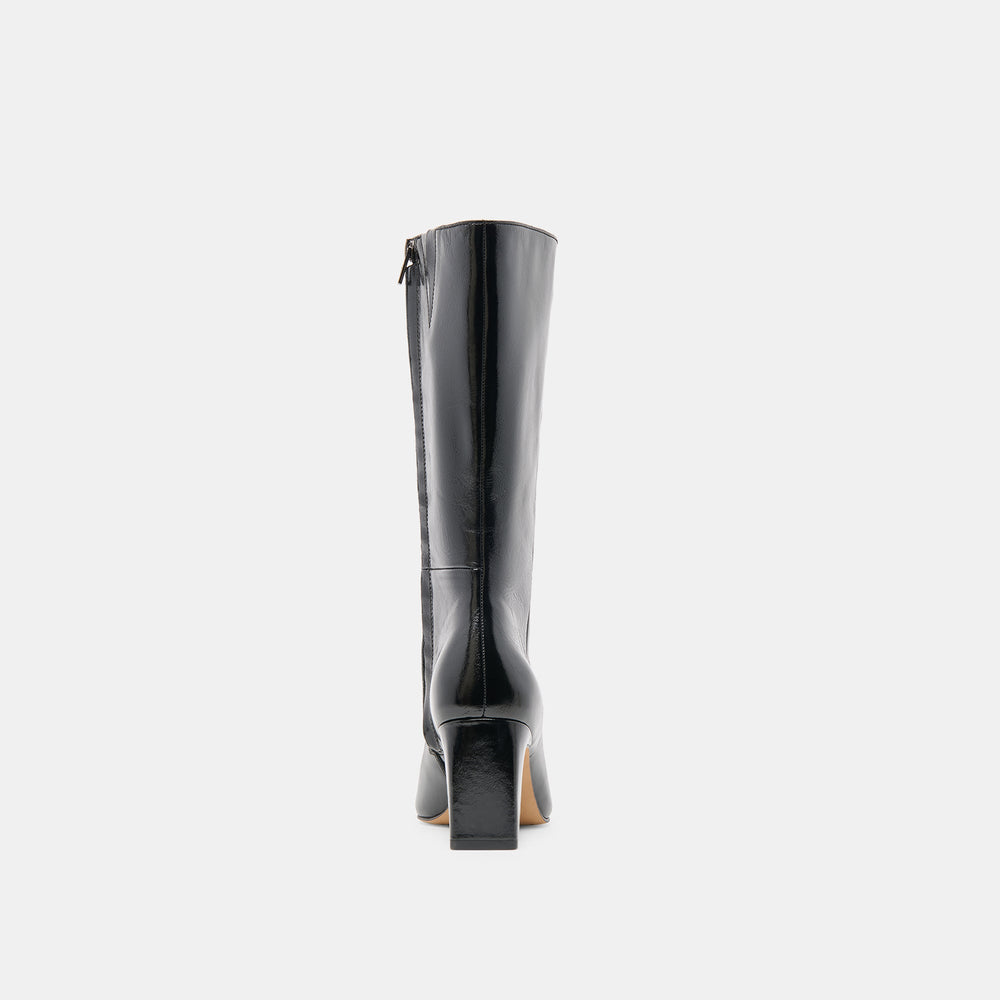 Dolce Vita SHOES | Riggs Wide Calf Black Leather Boots