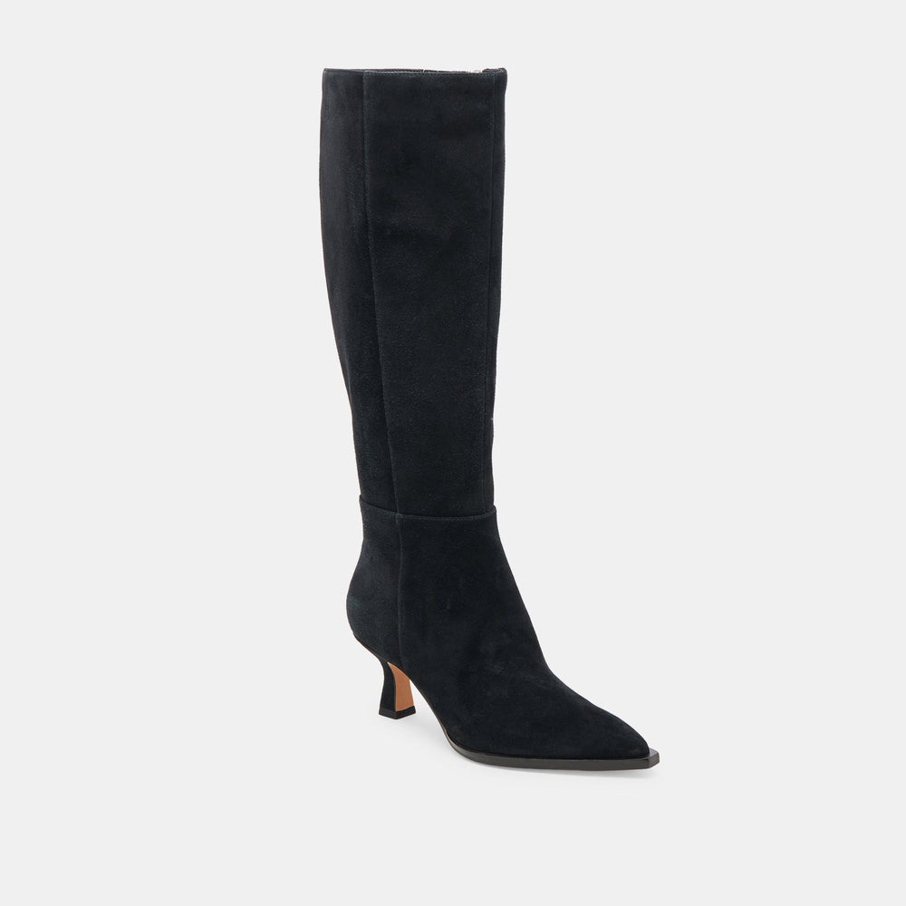 Dolce Vita SHOES | AUGGIE WIDE CALF BOOTS ONYX SUEDE
 – Dolce Vita