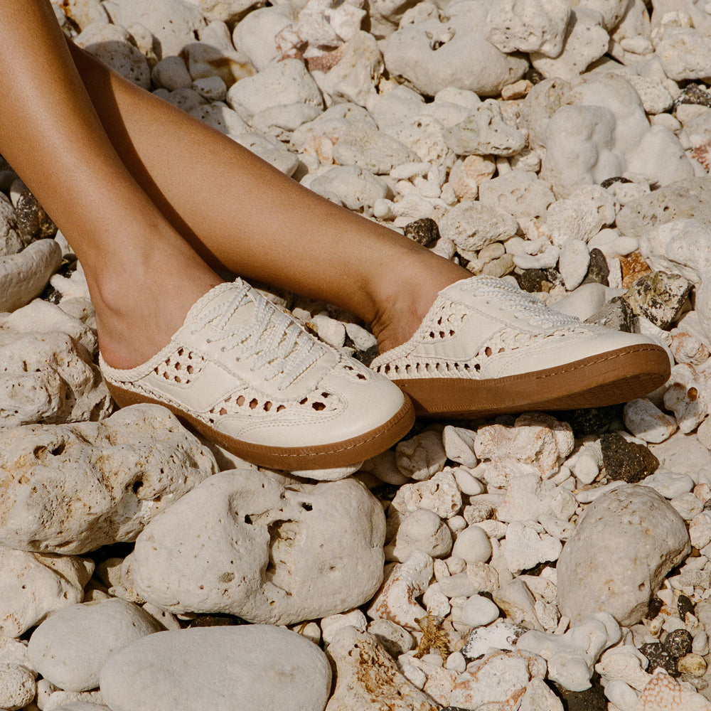 Dolce Vita SHOES | Notice Slide Woven Off White Woven Stella Sneakers