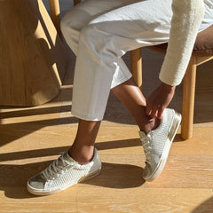 Dolce Vita SHOES | ZINA SNEAKERS BONE GOLD WOVEN
 – Dolce Vita