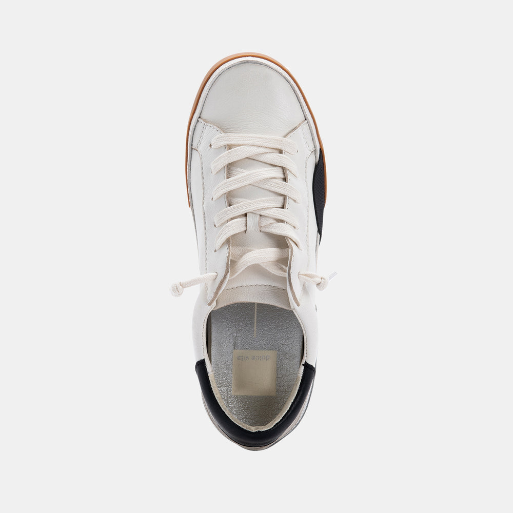 Dolce Vita SHOES | ZINA SNEAKERS WHITE BLACK LEATHER
 – Dolce Vita