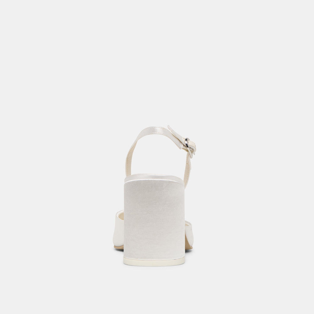 Dolce Vita SHOES | Carel True White Satin High Heels
