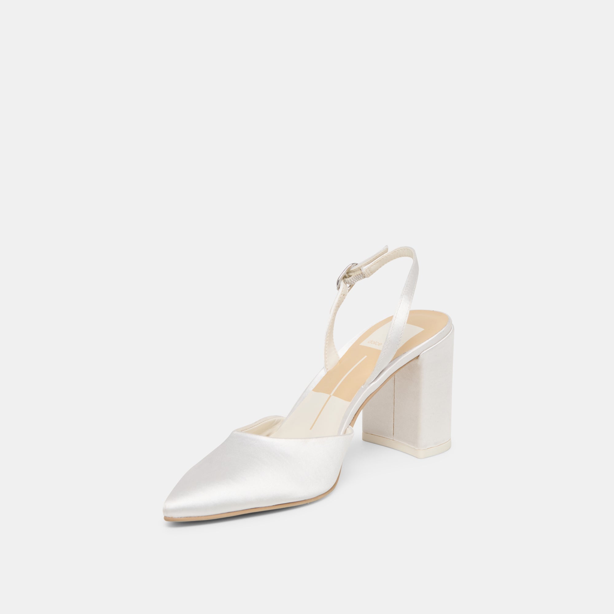 Dolce Vita SHOES | Carel True White Satin High Heels