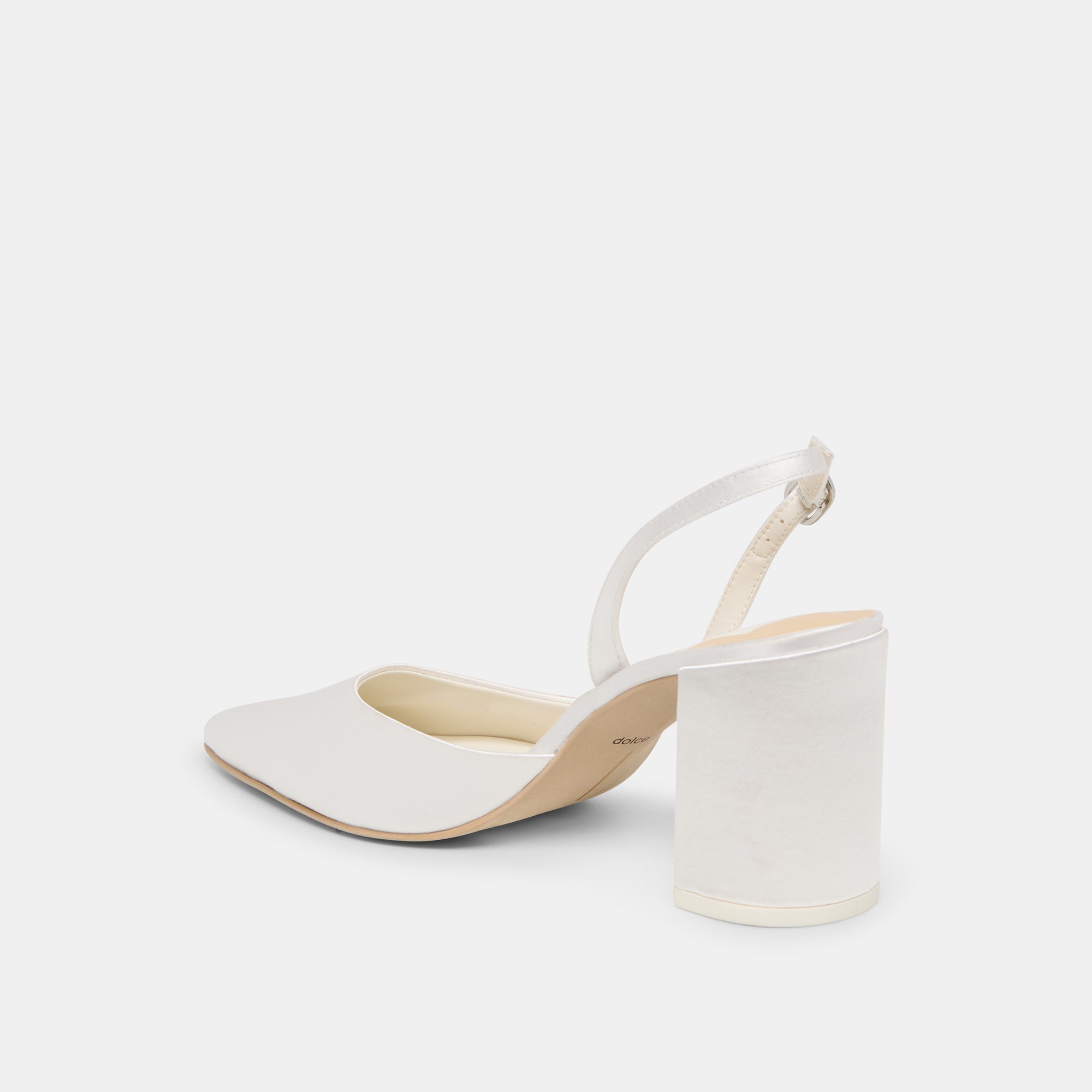 Dolce Vita SHOES | Carel True White Satin High Heels