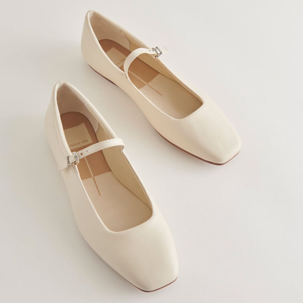 Dolce Vita SHOES | Reyes Ivory Leather Ballet Flats
