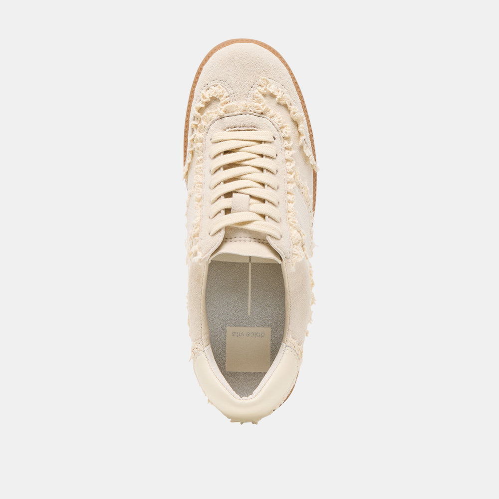 Dolce Vita SHOES | Notice Lace Ivory Suede Sneakers