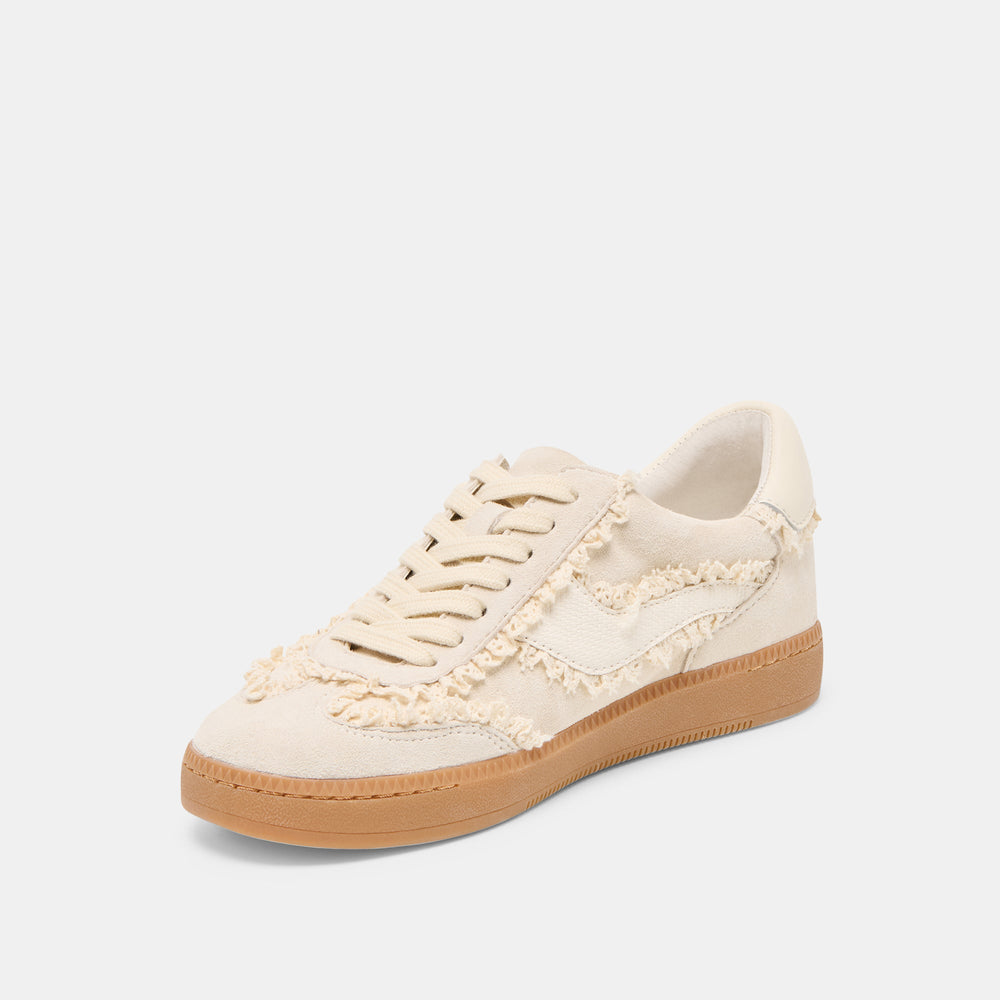 Dolce Vita SHOES | Notice Lace Ivory Suede Sneakers