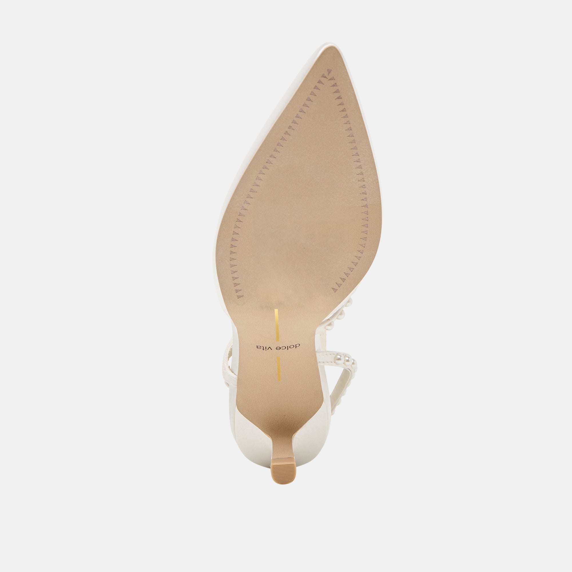 Dolce Vita SHOES | Kamra Pearl True White Satin Mid Heels