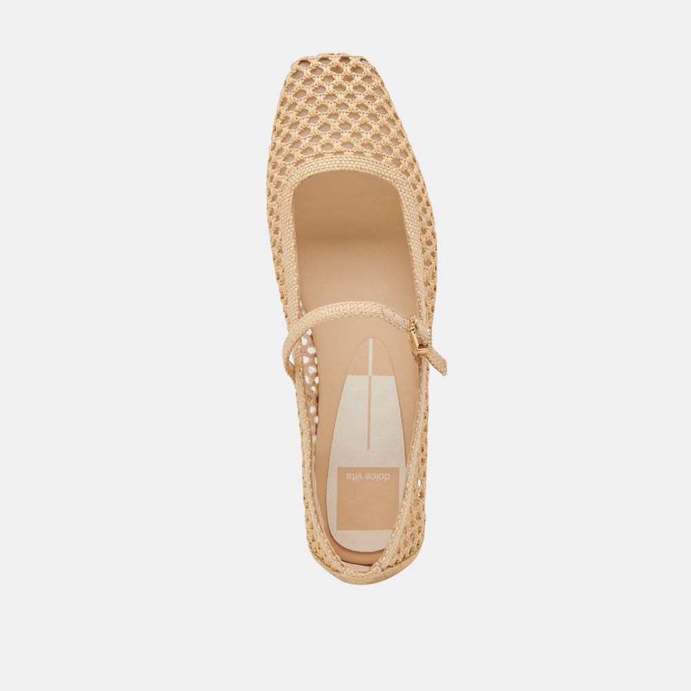 Dolce Vita SHOES | Reyes Lt Natural Woven Raffia Ballet Flats