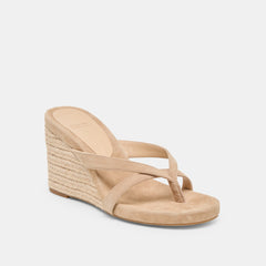 Dolce Vita SHOES | Helan Espadrille Camel Suede Wedges
