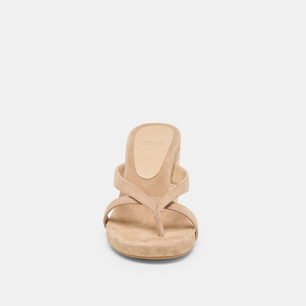 Dolce Vita SHOES | Helan Espadrille Camel Suede Wedges