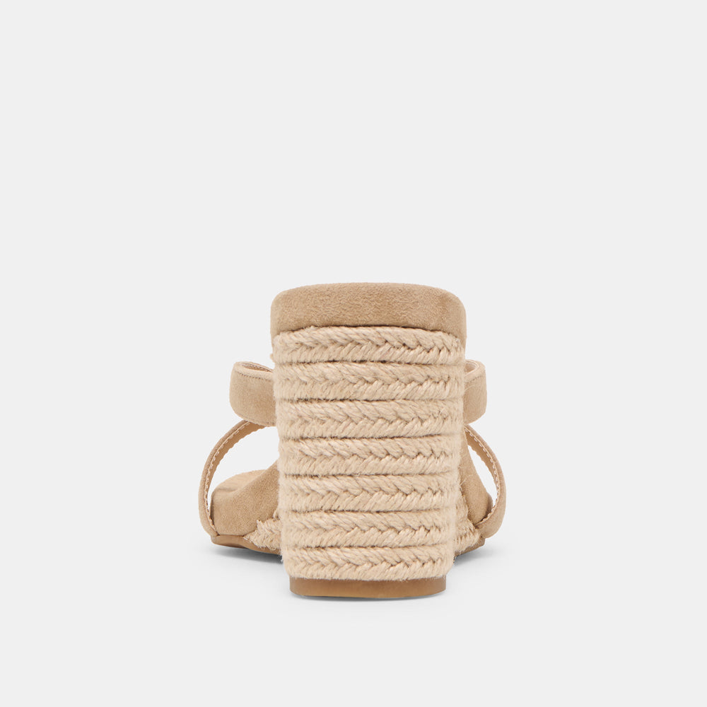 Dolce Vita SHOES | Helan Espadrille Camel Suede Wedges