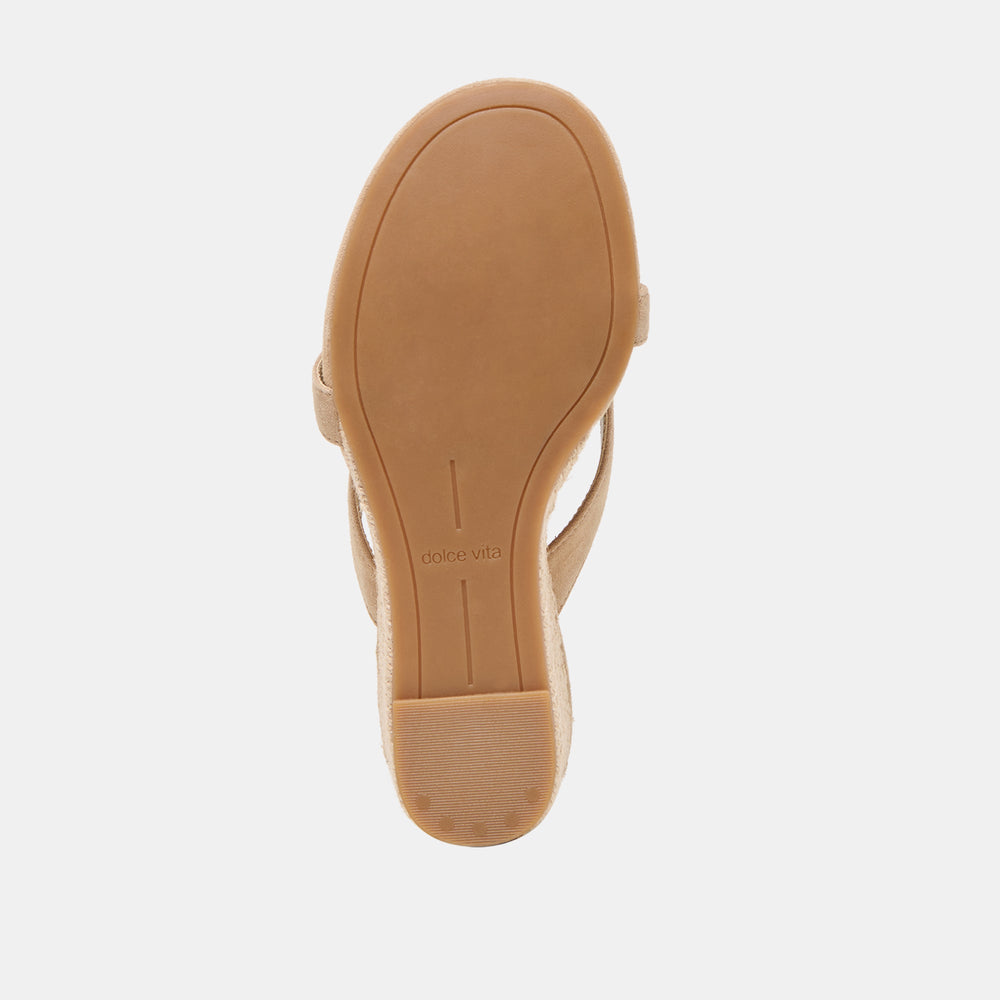 Dolce Vita SHOES | Helan Espadrille Camel Suede Wedges