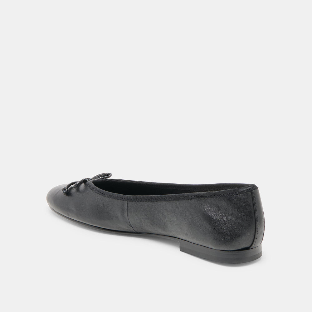 Dolce Vita SHOES | Ritla Black Leather Ballet Flats