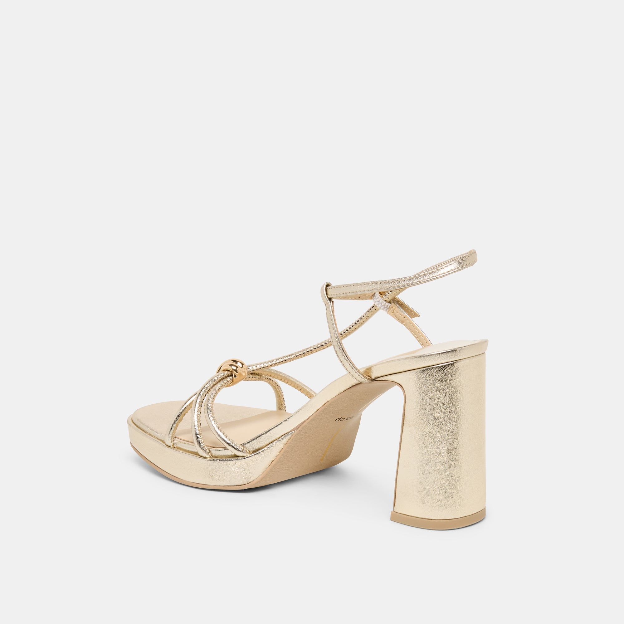 Dolce Vita SHOES | Odete Gold Leather Heels