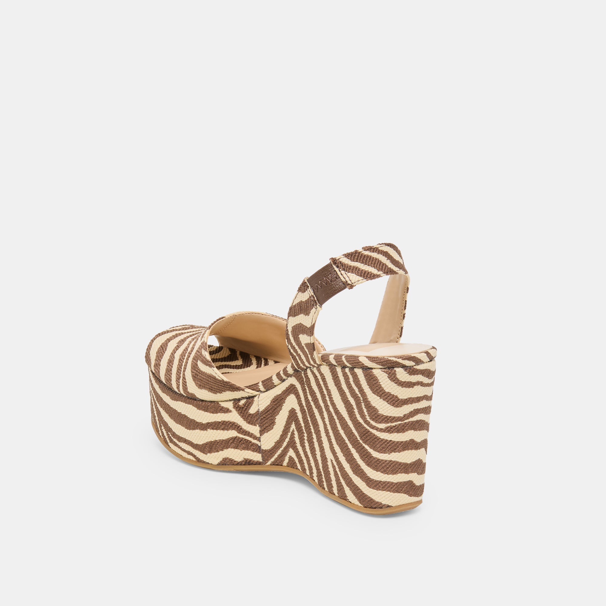 Dolce Vita SHOES | Akera Beige Zebra Raffia Wedges