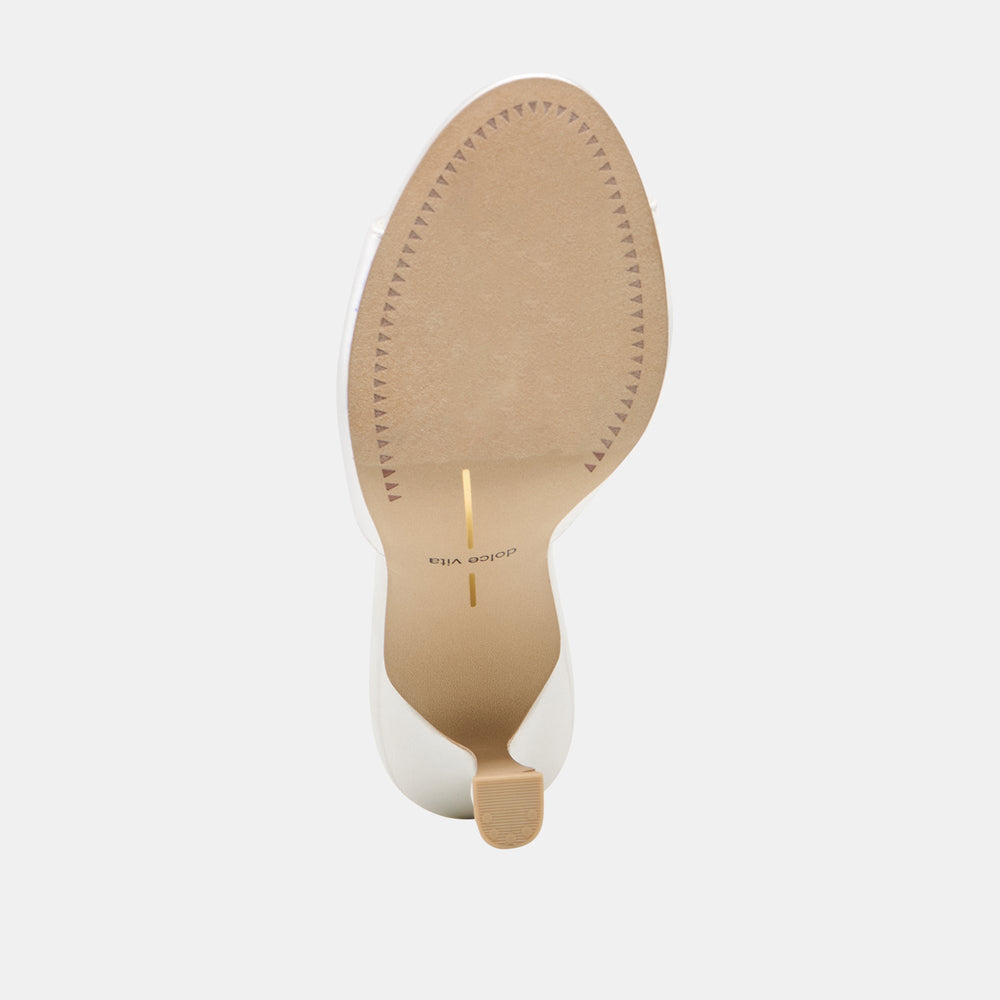 Dolce Vita SHOES | Rosha True White Satin Heels