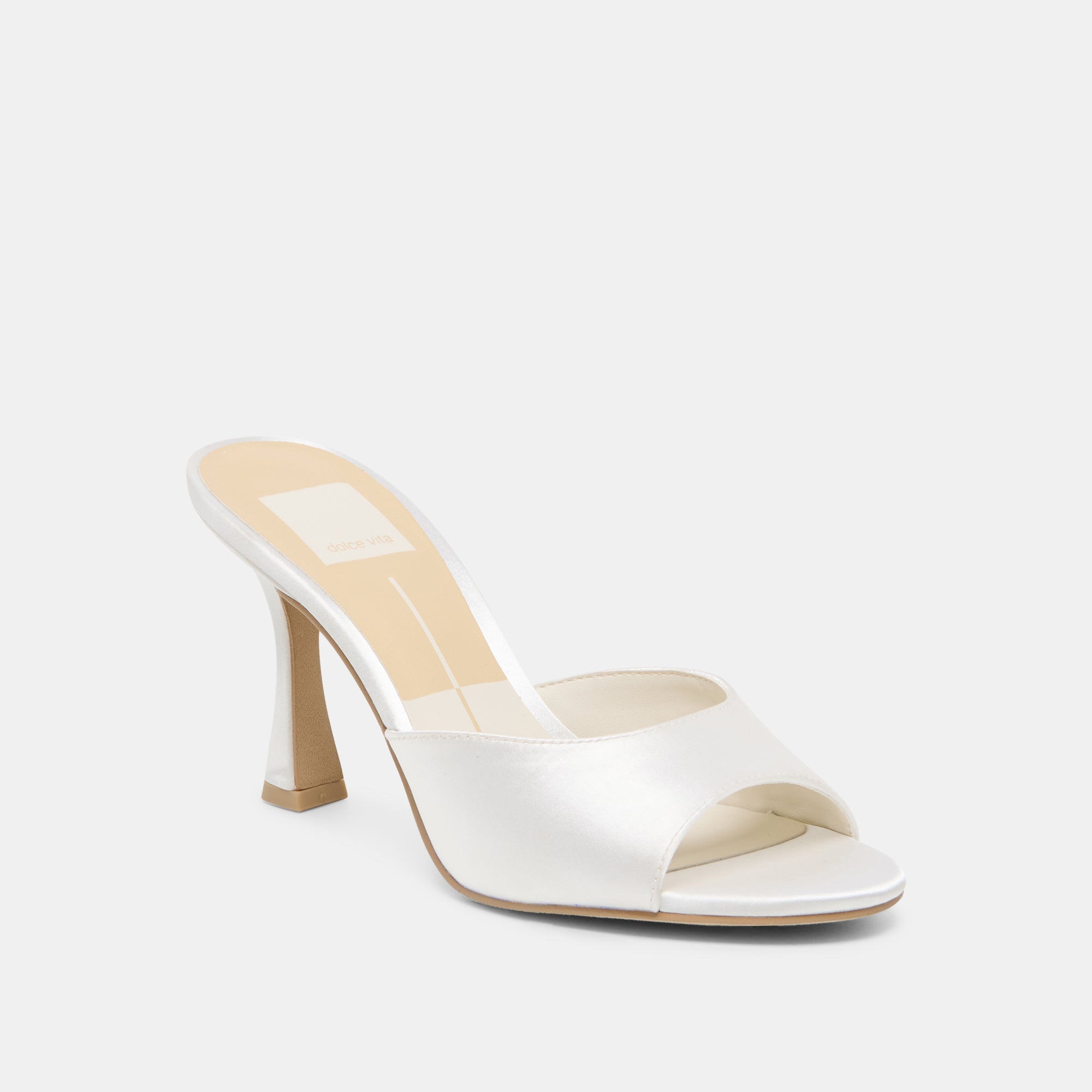 Dolce Vita SHOES | Rosha True White Satin Heels