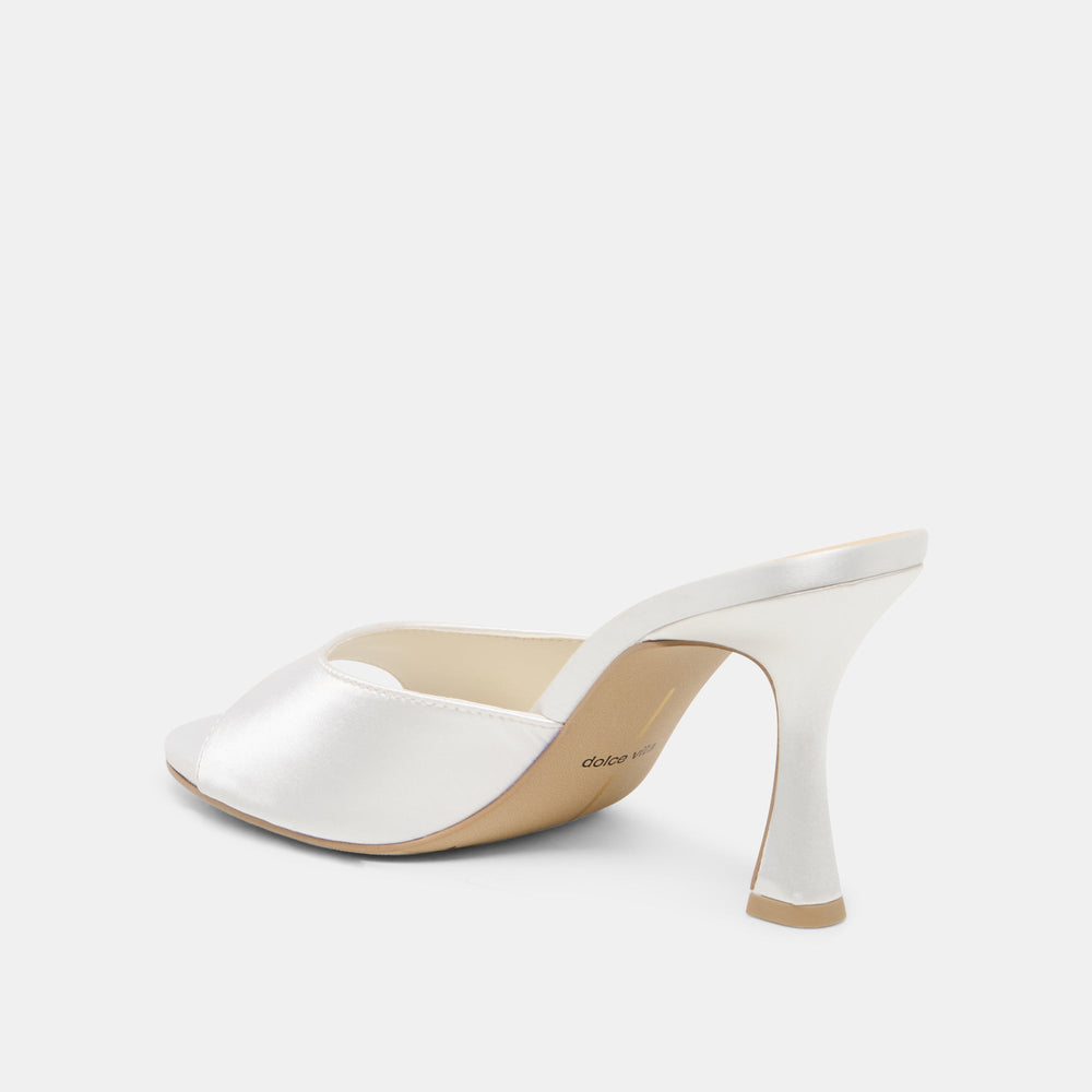Dolce Vita SHOES | Rosha True White Satin Heels