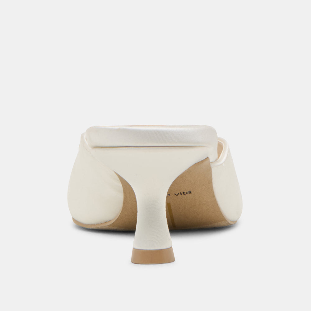 Dolce Vita SHOES | Cleo Off White Satin Heels
