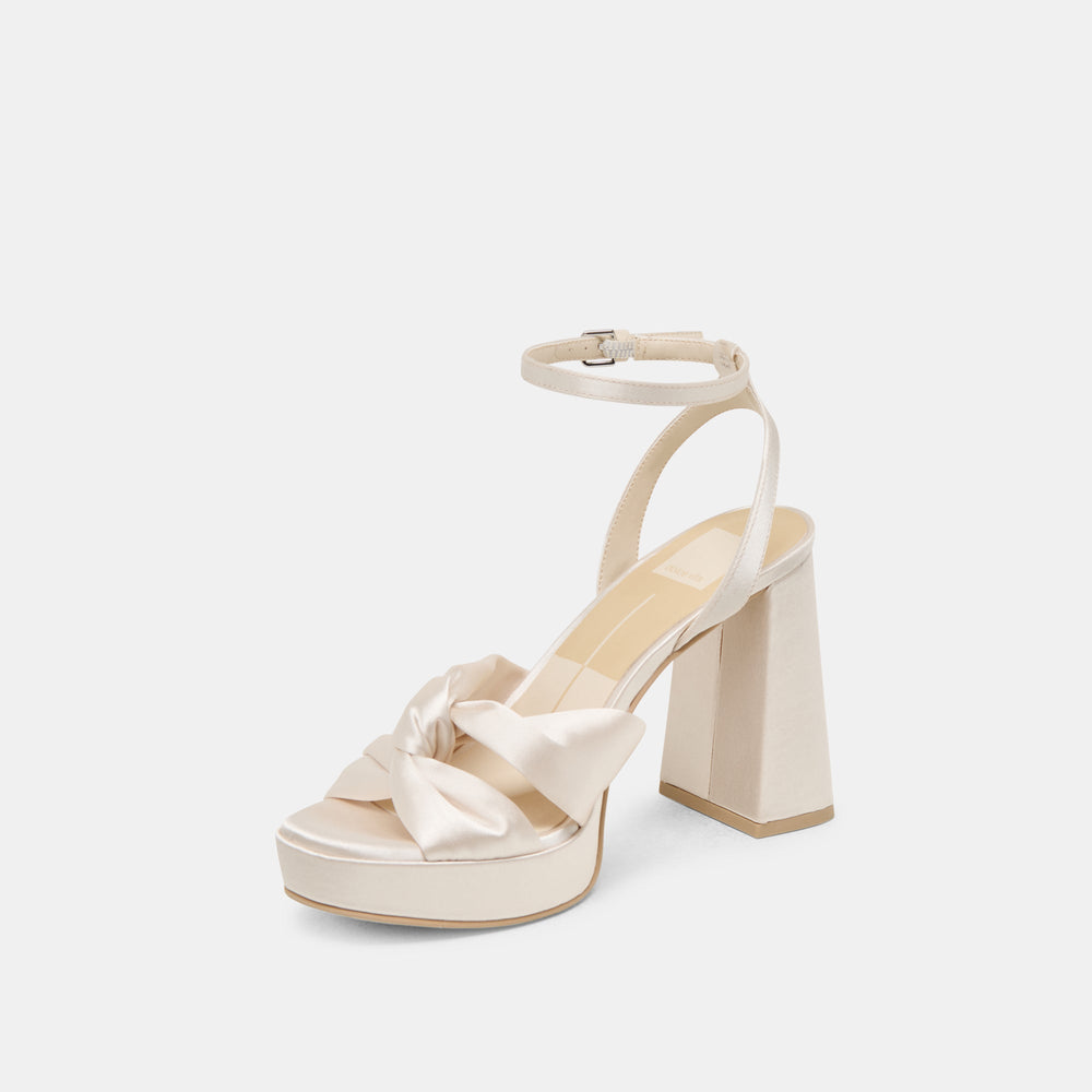 Dolce Vita SHOES | PARLO HEELS IVORY SATIN
 – Dolce Vita