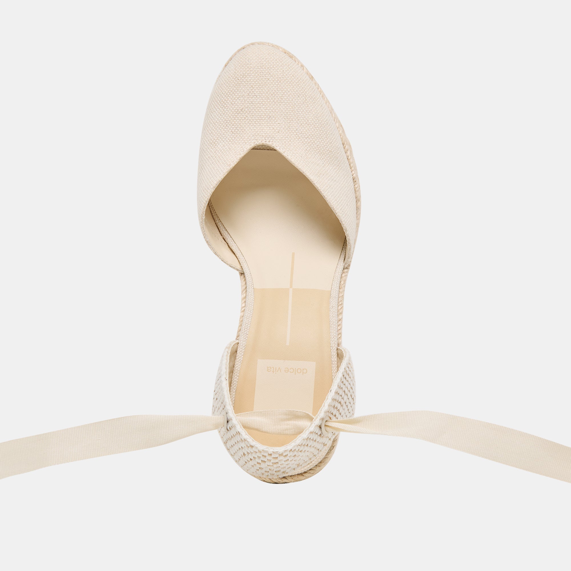 Dolce Vita SHOES | Noura Ecru Linen Wedges