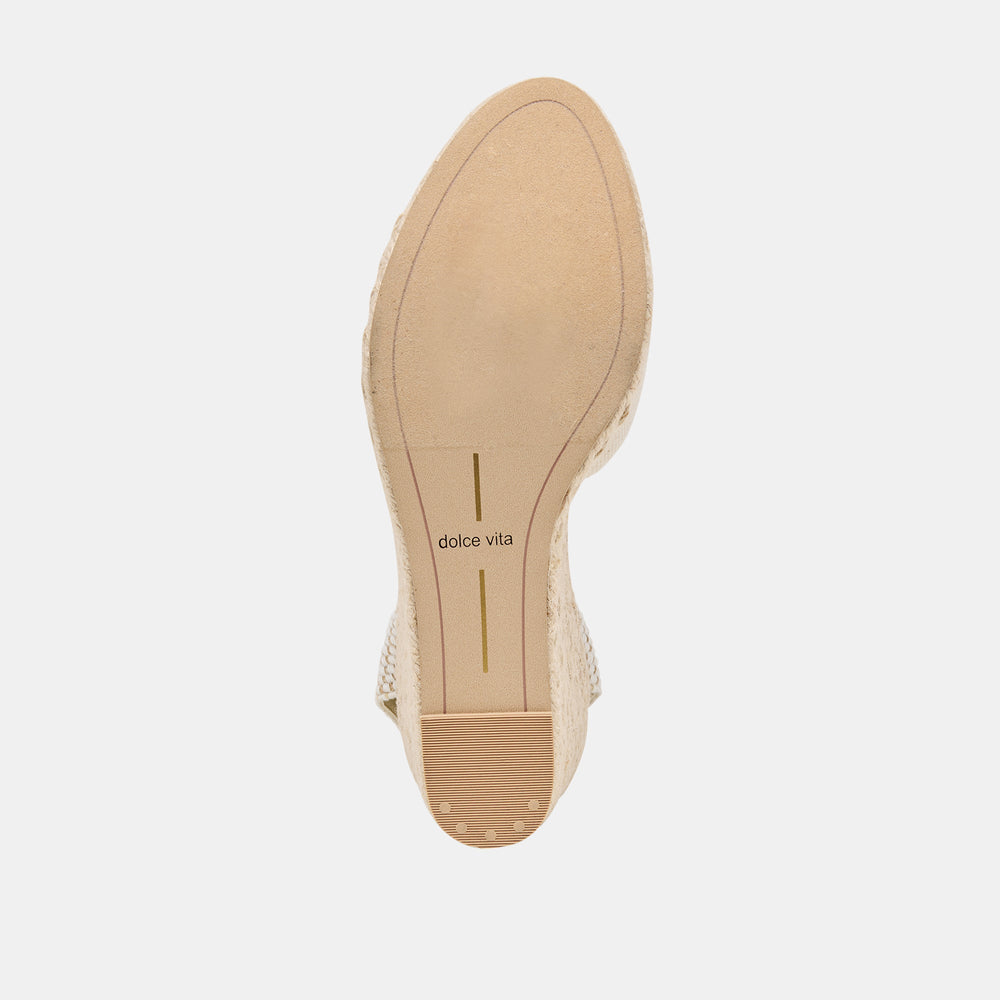 Dolce Vita SHOES | Noura Ecru Linen Wedges